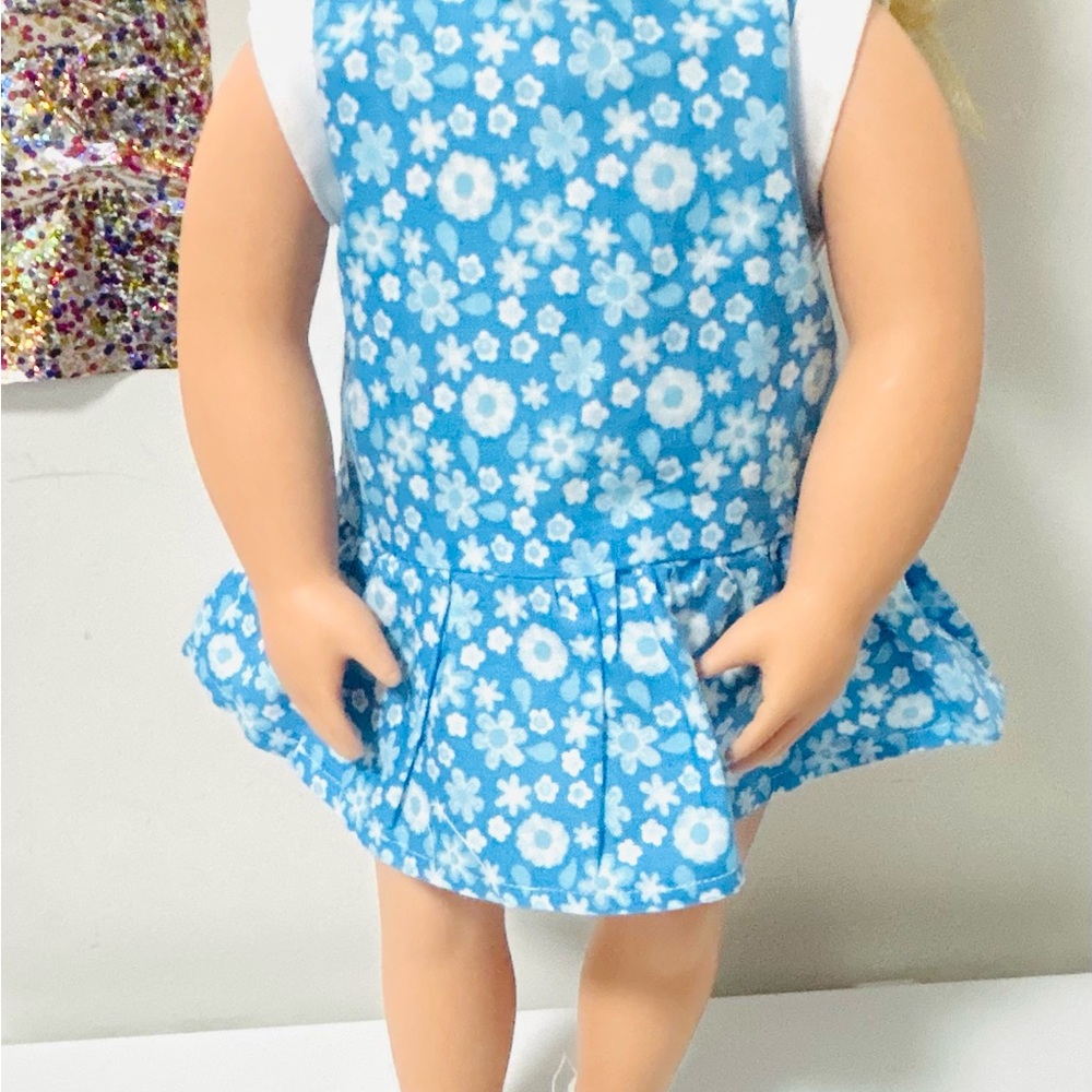 18 Inch Doll with Dress and Espadrilles for American Girl